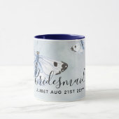 Mug BUDGET Bridesmaid Parti de mariage Dons BUTTERFLIT (Centre)