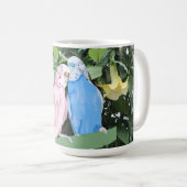 Mug Budget rose et bleu contre Trumpets anges (Devant droit)