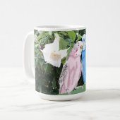 Mug Budget rose et bleu contre Trumpets anges (Devant gauche)