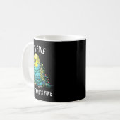 Mug Budgie Bird Christmas I'm Fine Everything Is Fine (Devant gauche)