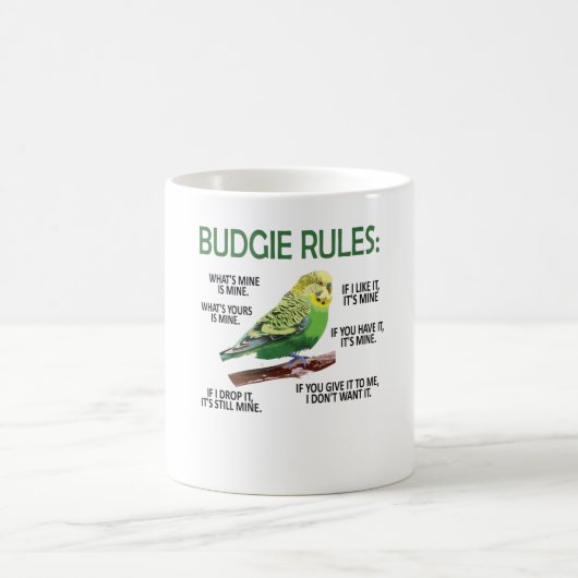 Mug Budgie Propriétaire Budgie Lover Parakeet Bird Bud (Centre)