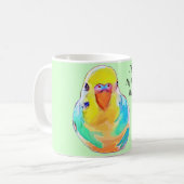 Mug Budgie's Name Pretty Budgerigar Parakeet Pet Bird (Devant gauche)