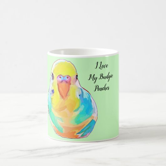 Mug Budgie's Name Pretty Budgerigar Parakeet Pet Bird (Centre)