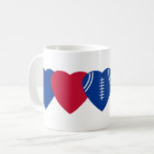 Mug Buffalo Bills Football Heart Design (Devant gauche)