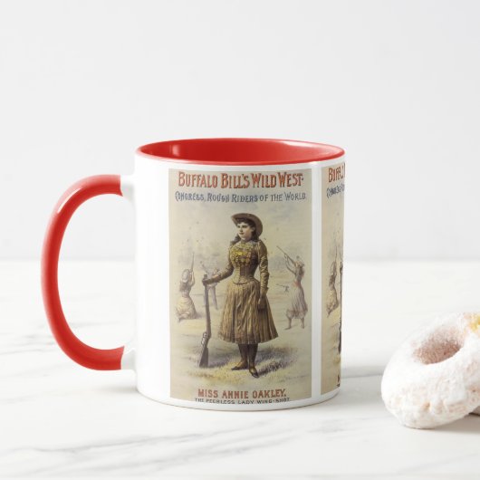 Mug Buffalo Bill's Wild West Show avec Annie Oakley (Avec donut)
