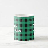 Mug Buffalo Check Plaid Custom Monogramme Noël (Centre)