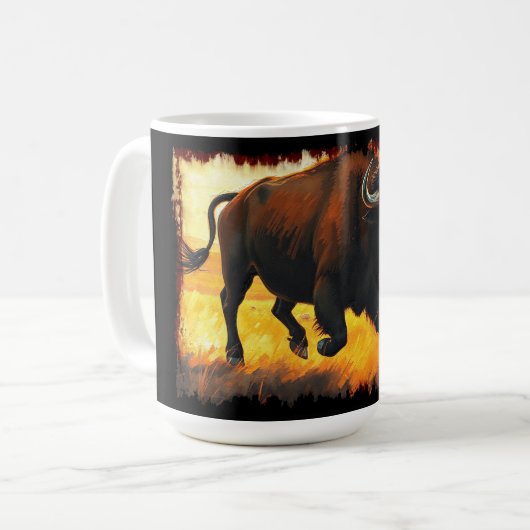 Mug Buffalo des plaines - Exploitation d'oeuvres d'art (Devant gauche)