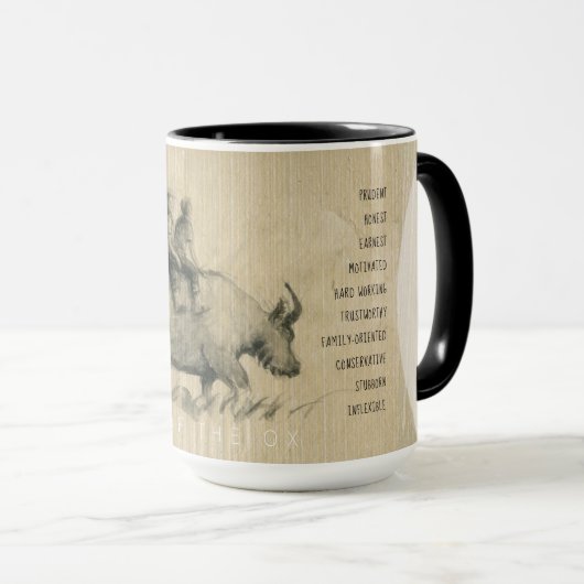 Mug Buffalo Enfants Chinois Ox Année 2021 Personnalité (Devant droit)