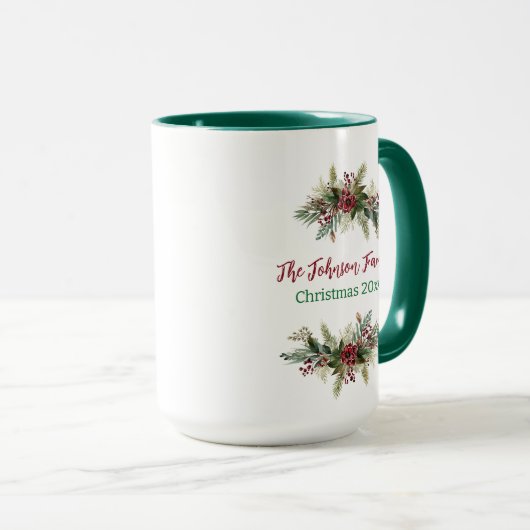 Mug Buffalo Panier Panier Noël Personnalisé (Devant droit)