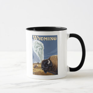 Mug Buffalo par la vieille affiche fidèle de Vintage