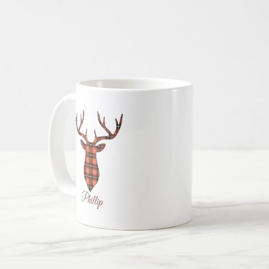 Mug Buffalo Plaid Buck Head (Devant gauche)