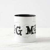 Mug Buffalo Plaid Chien Maman Pawprints and Hair (Centre)