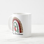 Mug Buffalo Plaid & Empreinte de léopard Rainbow (Devant gauche)