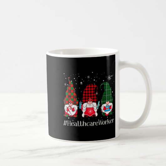 Mug Buffalo Plaid Gnome Healthcare Worker Nurse Christ (Droite)