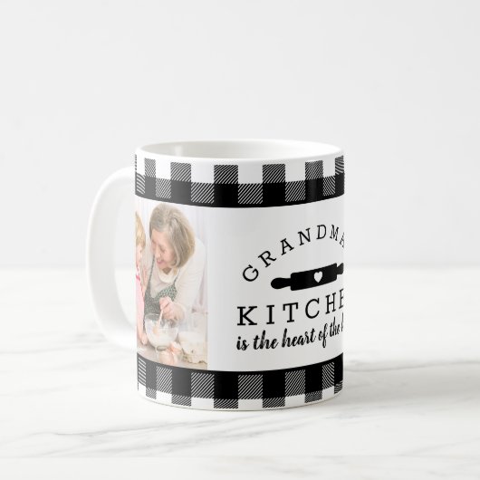 Mug Buffalo Plaid Grand-mère's Kitchen Photo (Devant gauche)