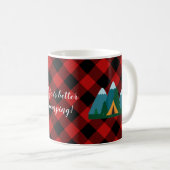 Mug Buffalo Plaid Life is Better Camping (Devant droit)