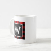 Mug Buffalo Plaid Monogram Holiday (Devant gauche)
