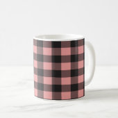 Mug Buffalo Plaid Motif rose et noir (Devant droit)