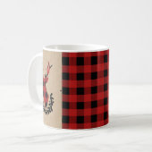 Mug Buffalo Plaid Red Rustic Stag (Devant gauche)
