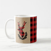 Mug Buffalo Plaid Red Rustic Stag (Gauche)