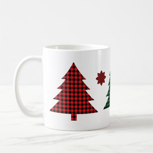 Mug Buffalo Plaid Trees (Gauche)