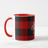 Mug Buffalo rouge abattu | Initiale personnelle | Cade (Gauche)