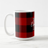 Mug Buffalo rouge abattu | Initiale personnelle | Cade (Gauche)