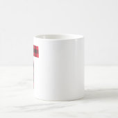 Mug Buffalo rouge et noir Plaqué en gras Lettre T Mono (Centre)
