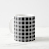 Mug Buffle gris noir Plaid Holiday (Devant gauche)