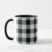 Mug Buffle gris personnalisé Vérifier la Musique Plaid (Gauche)