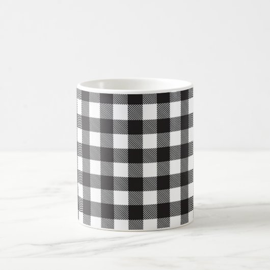 Mug Buffle noir blanc En vichy vérifier les jours féri (Centre)