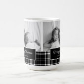 Mug Buffle noir blanc Plaid Joyeux Noël vacances (Centre)