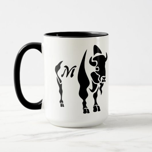 Mug Buffle noir silhouette (Gauche)