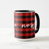Mug Buffle Plaid Avec Du Texte De Café (Devant droit)