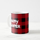 Mug Buffle rouge et noir planté Happy Camper (Devant gauche)
