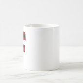 Mug Buffle rouge et noir plaqué Gras Lettre F Monogram (Centre)