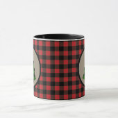 Mug Buffle rouge vert Plaid sapin de Noël (Centre)