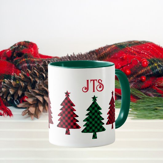 Mug Buffle rustique plaqué en Monogramme noir vert rou