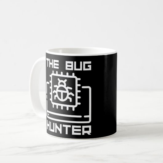 Mug Bug Hunter Funny Computer Science Programmeur Code (Devant gauche)