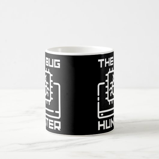 Mug Bug Hunter Funny Computer Science Programmeur Code (Centre)
