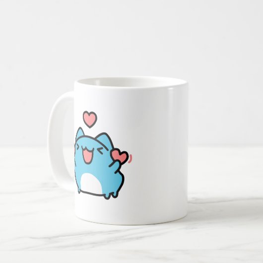 Mug BugCat Capoo cat, Kawaii Comic Chat love (Devant gauche)