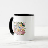 Mug BUGS BUNNY™ Broderie Florale Graphique (Devant gauche)