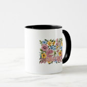 Mug BUGS BUNNY™ Broderie Florale Graphique (Devant droit)