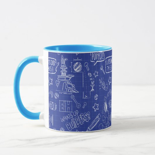 Mug BUGS BUNNY BUILDERS™| Modèle de plan de croquis (Gauche)