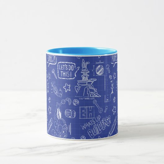 Mug BUGS BUNNY BUILDERS™| Sketch Blueprint Pattern (Centre)