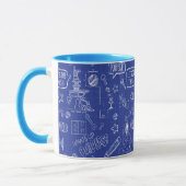 Mug BUGS BUNNY BUILDERS™| Sketch Blueprint Pattern (Gauche)