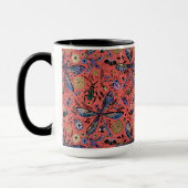 Mug Bugs de Doodle sur corail rouge (Gauche)