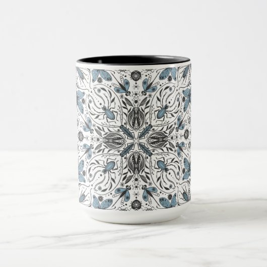 Mug Bugs, noir et bleu (Centre)