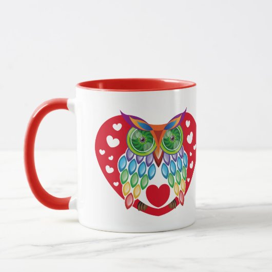 Mug Búho colorido, amor (Gauche)