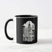 Mug Built by Dreams Driven by Hustle City Design (Gauche)